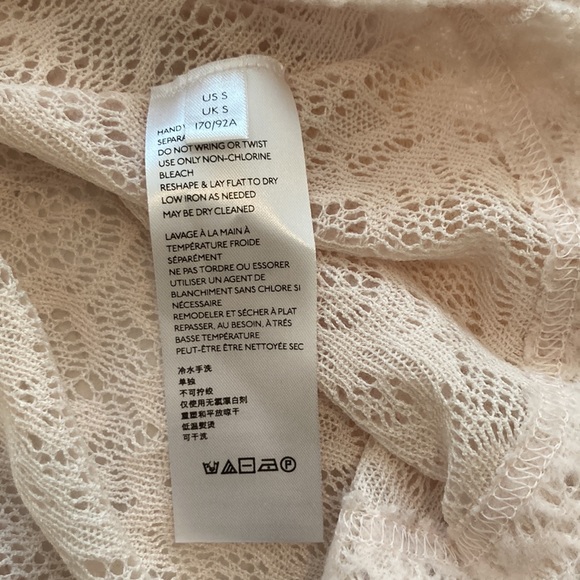 NWT Free People Lace crochet knit Coffee in the Morning Tunic, Chamoix, size S - Picture 8 of 10